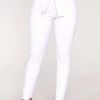 Fashion Nova Office Babe Knot Your Girl Pants - White