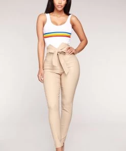 Fashion Nova Knot Your Girl Pants - Khaki