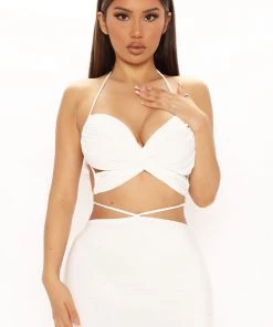 Mysite Playing Dress Up Cut Out Maxi Dress - White