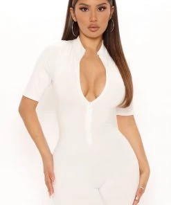Fashion Nova Queen Of Hearts Jumpsuit - White