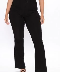 Fashion Nova New Today Hot Flare High Waist Pant - Black