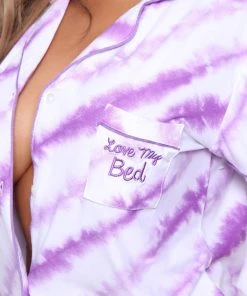 Fashion Nob Sleepwear & Robes I'll Be Here PJ Short Set - Purple/combo