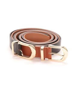 FashionNob Teddies & Babydolls Back To Basic Belt Set - Black/Tan