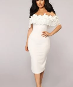 Mysite Midnight In Moscow Dress - White New Today