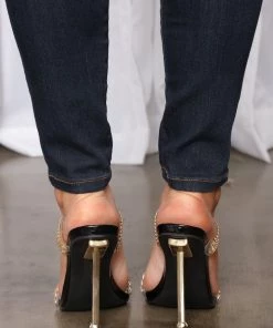 Fashion Nova She Ready Square Toe Mules - Black