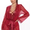 Fashion Nob New Lover Robe - Burgundy Sleepwear & Robes