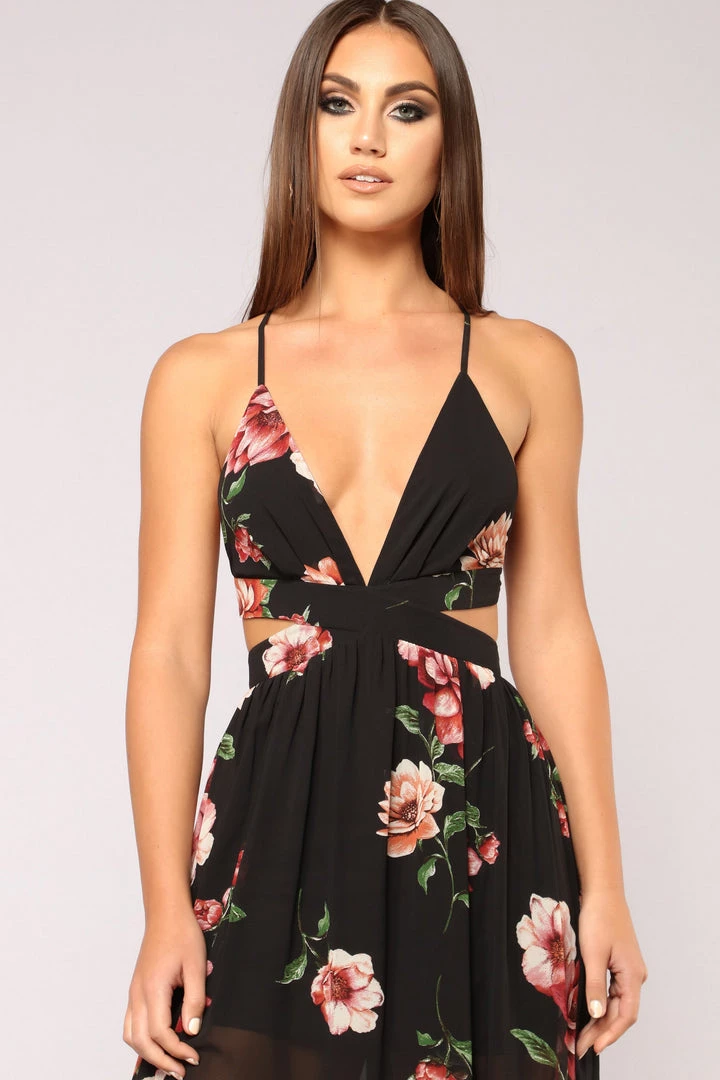 Mysite Lanai Maxi Dress - Black Floral New Today 3 Mysite Lanai Maxi Dress - Black Floral New Today