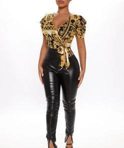 Fashion Nova Teddies & Babydolls I Don't Speak Broke Surplice Bodysuit - White/Black 9 Fashion Nova Teddies & Babydolls I Don't Speak Broke Surplice Bodysuit - White/Black