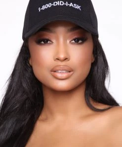 Fashion Nova Teddies & Babydolls Did I Ask Hat - Black/White