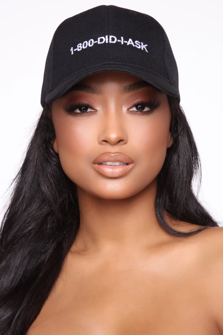 Fashion Nova Teddies & Babydolls Did I Ask Hat - Black/White 1 Fashion Nova Teddies & Babydolls Did I Ask Hat - Black/White