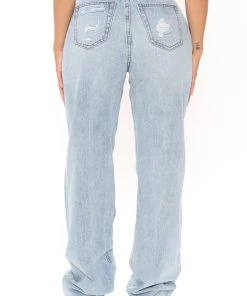 Fashion Nova Daddy Issues Slouch Fit Jeans - Medium Blue Wash