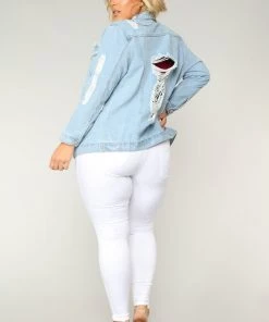Fashion Nob Stereo Love Denim Jacket - Bleach