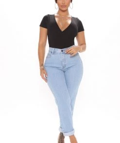 Fashion Nova Teddies & Babydolls Gwen II Bodysuit - Black