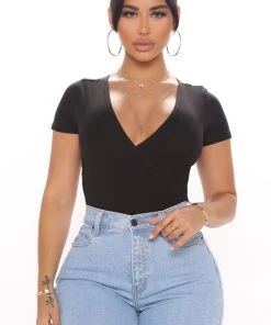 Fashion Nova Teddies & Babydolls Gwen II Bodysuit - Black