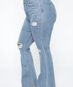 Fashion Nova Influencer Looks I'll See Ya There Flare Jeans - Medium Blue Wash