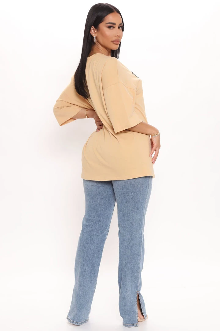 Fashion Nova Teddies & Babydolls Girl Gang Teddy Tunic Top - Khaki 4 Fashion Nova Teddies & Babydolls Girl Gang Teddy Tunic Top - Khaki