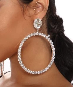 Fashion Nova You Need Me Earrings - Silver Teddies & Babydolls