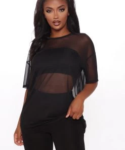 Mysite Nice And Clear 3 Piece Biker Short Set - Black New Today