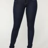 Fashion Nova Shut It Down Skinny Jeans - Dark Wash