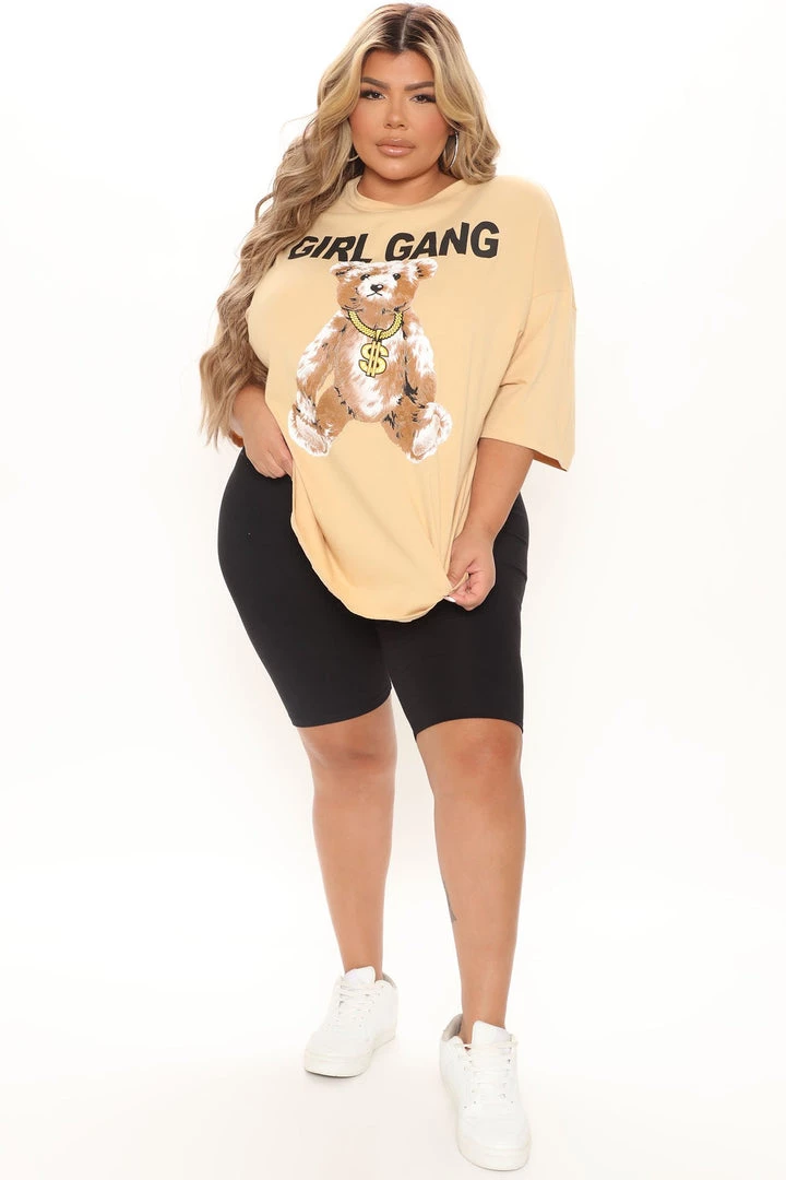 Fashion Nova Teddies & Babydolls Girl Gang Teddy Tunic Top - Khaki 7 Fashion Nova Teddies & Babydolls Girl Gang Teddy Tunic Top - Khaki