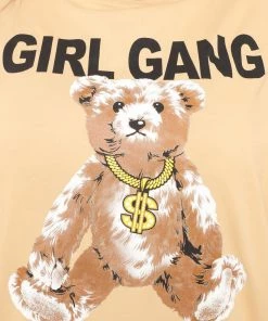 Fashion Nova Teddies & Babydolls Girl Gang Teddy Tunic Top - Khaki 17 Fashion Nova Teddies & Babydolls Girl Gang Teddy Tunic Top - Khaki