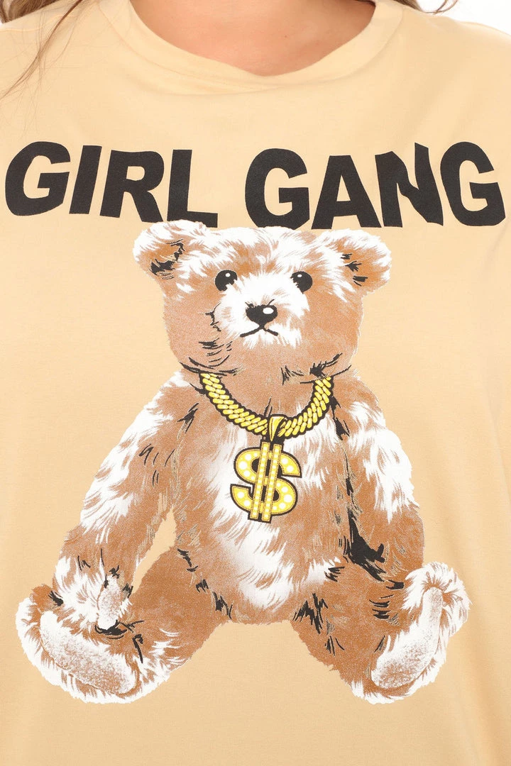 Fashion Nova Teddies & Babydolls Girl Gang Teddy Tunic Top - Khaki 9 Fashion Nova Teddies & Babydolls Girl Gang Teddy Tunic Top - Khaki