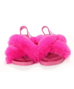 Mysite Mini Love You Furreal Slides - Fuchsia