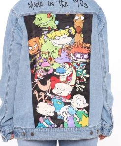 Fashion Nob Made In The 90s Denim Jacket - Medium Wash Influencer Looks