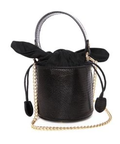 Fashion Nova Slide Into My Life Mini Bucket Bag - Black