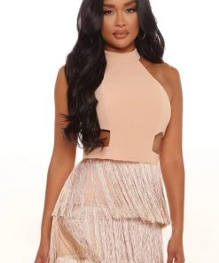 Fashion Nob Ros¨¦ Poppin' Maxi Dress - Nude