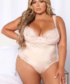 Fashion Nova Flirty Sleepover Satin Lace Teddy - Blush 6 Fashion Nova Flirty Sleepover Satin Lace Teddy - Blush