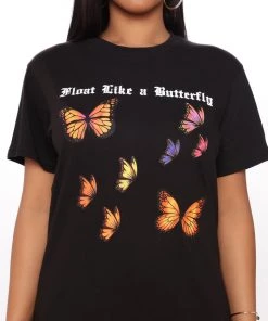 Fashion Nova Teddies & Babydolls Float Like A Butterfly Tee - Black 10 Fashion Nova Teddies & Babydolls Float Like A Butterfly Tee - Black