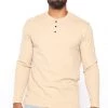 Fashion Nova New Today Wesley Long Sleeve Henley - Stone