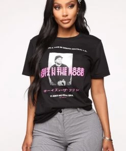 Fashion Nova Teddies & Babydolls It Ain't No Fairy Tale Tee - Black