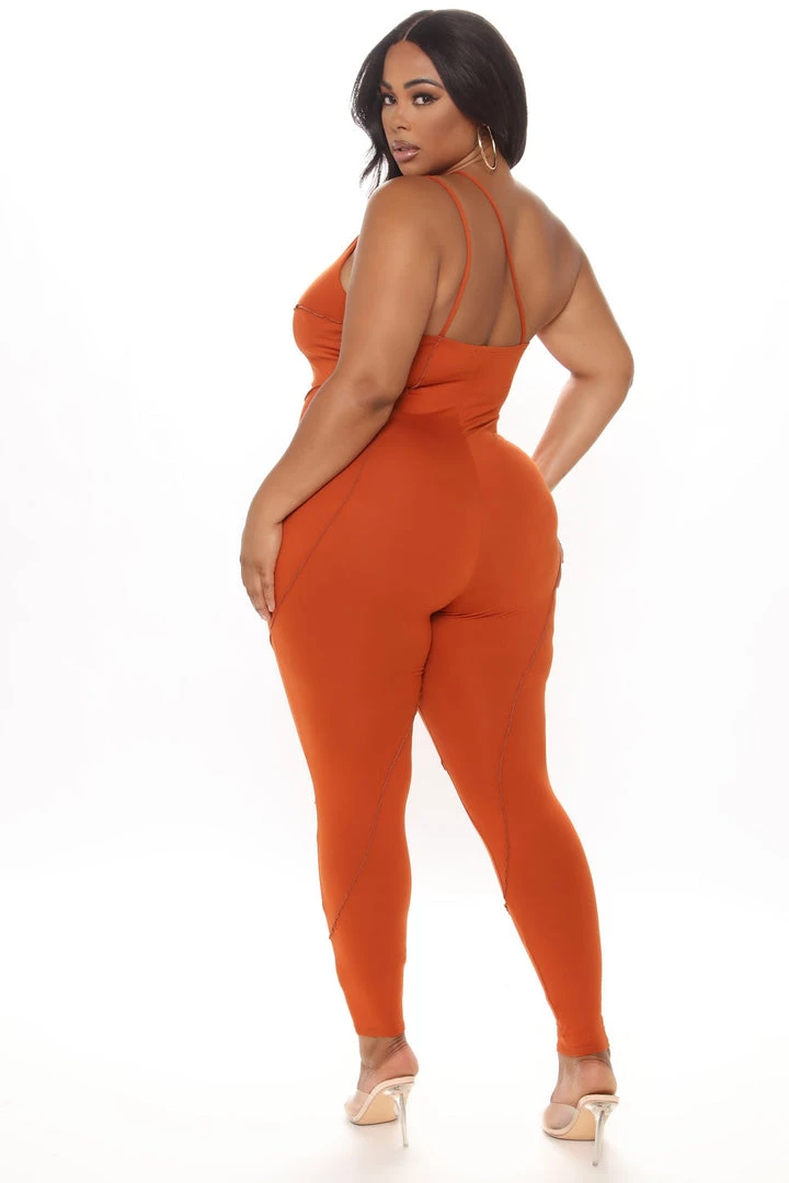 FashionNob Casual Nights Jumpsuit - Copper Teddies & Babydolls