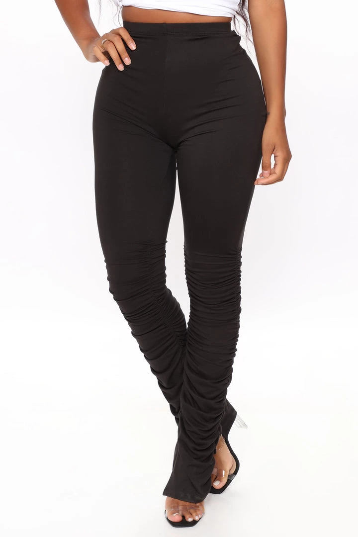 Mysite Influencer Looks Stacked Honey High Rise Pant - Black 2 Mysite Influencer Looks Stacked Honey High Rise Pant - Black