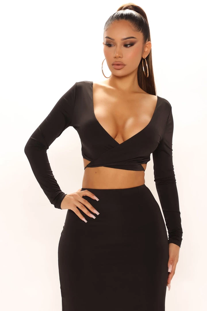 Fashion Nova Lovely Dreamer Midi Skirt Set - Black 3 Fashion Nova Lovely Dreamer Midi Skirt Set - Black