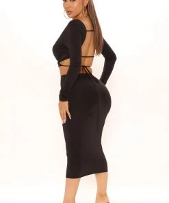 Fashion Nova Lovely Dreamer Midi Skirt Set - Black 11 Fashion Nova Lovely Dreamer Midi Skirt Set - Black