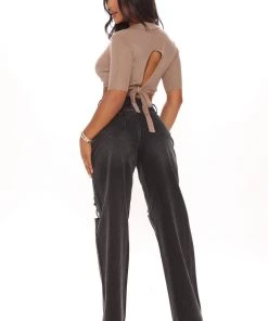 Fashion Nova Flip Out Wide Leg Skater Jeans - Black New Today