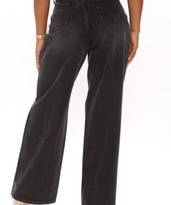 Fashion Nova Flip Out Wide Leg Skater Jeans - Black New Today