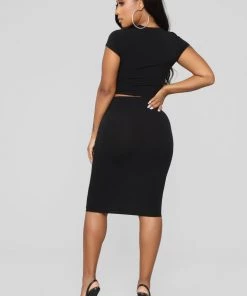 FashionNob Teddies & Babydolls Casual Lover Skirt - Black