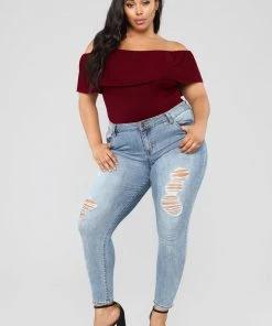 Mysite Happy Hour Bodysuit - Burgundy Teddies & Babydolls