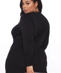 Fashion Nova Happy Wife Happy Life Top - Black Teddies & Babydolls