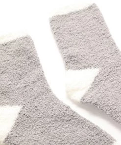 Fashion Nova Cozy Up Crew Socks - Grey Teddies & Babydolls