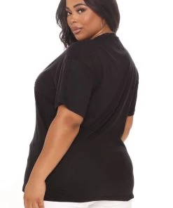 Fashion Nova Remaining Anti Social Butterfly Top - Black