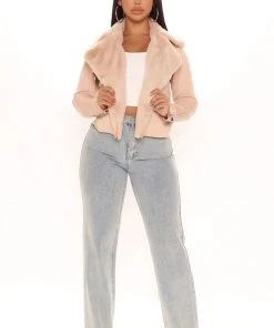 Fashion Nob Furbulous Faux Suede Jacket - Tan Teddies & Babydolls