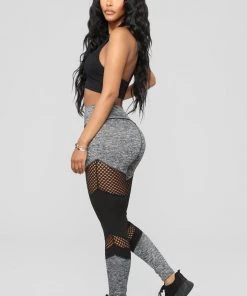 Fashion Nova Jet Setter Krysten Active Leggings - Grey