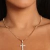 Fashion Nova Devoted Love Cross Necklace - Gold