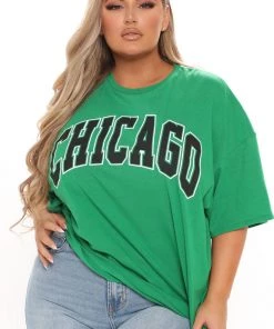FashionNob Chicago Tunic Top - Kelly Green Teddies & Babydolls