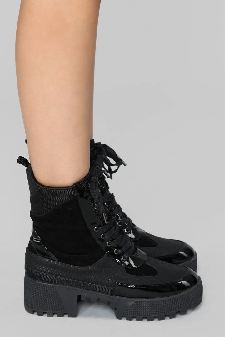 Fashion Nova Best Sellers On What Grounds Platform Bootie - Black 6 Fashion Nova Best Sellers On What Grounds Platform Bootie - Black